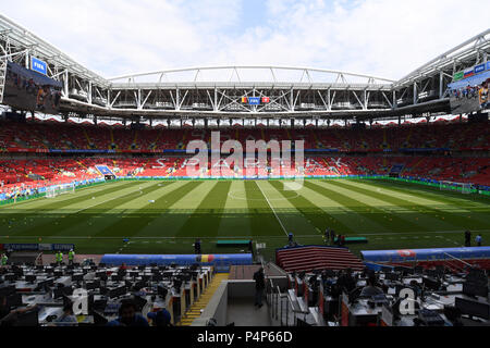 Moscow, Russia. 23rd June, 2018. Soccer: FIFA World Cup, Group G, 2nd matchday, Belgium vs Tunisia at Spartak Stadium: The stadium. Credit: Federico Gambarini/dpa/Alamy Live News Stock Photo