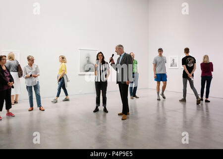 Germany, Berlin. 21st June, 2018. Tour with Ulrich Domroese, head of Photographic collection of the Berlin Galley and Photo artist Loredena Nemes in the Berlin Gallery, on the occasion of the opening Exhibition 'Greed, fear, love'. Credit: Kristin Bethge//dpa/Alamy Live News Stock Photo