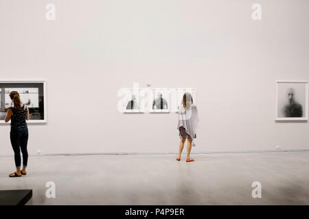 Germany, Berlin. 21st June, 2018. Tour with Ulrich Domroese, head of Photographic collection of the Berlin Galley and Photo artist Loredena Nemes in the Berlin Gallery, on the occasion of the opening Exhibition 'Greed, fear, love'. Credit: Kristin Bethge//dpa/Alamy Live News Stock Photo