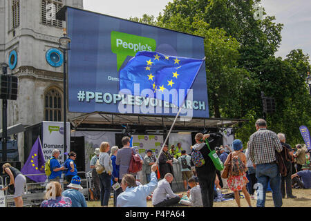 London, UK. 23rd June 2018. People's Vote March Credit: Alex Cavendish/Alamy Live News Stock Photo