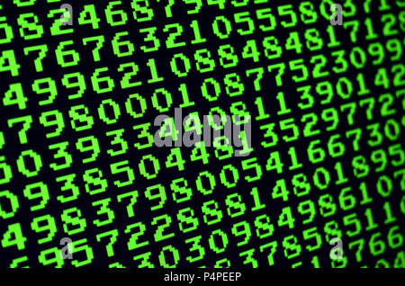 Macro of password selection on the monitor of the office computer. The concept of hacking the protection of a personal data keeper. The stream of supp Stock Photo