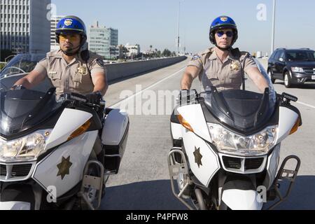 Original Film Title: CHIPS.  English Title: CHIPS.  Film Director: DAX SHEPARD.  Year: 2017.  Stars: DAX SHEPARD; MICHAEL PENA. Credit: WARNER BROS. / Album Stock Photo