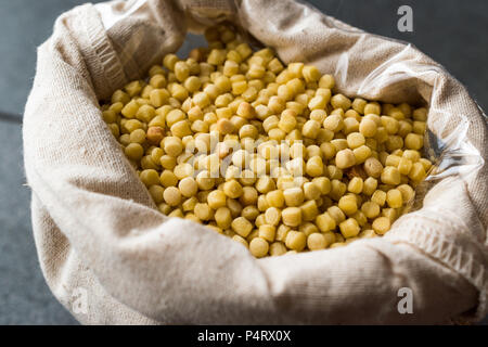 Raw Dry Organic Couscous in Sack / Turkish Kuskus. Traditional Organic Food. Stock Photo