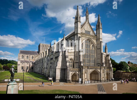 Winchester Cathedral, in Winchester, Hampshire, UK Stock Photo
