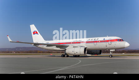 AIR KORYO TUPOLEV TU-204-100V P-633 AT PYONGYANG Stock Photo - Alamy