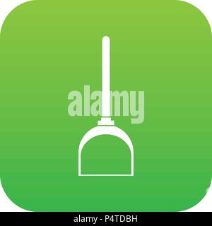 Scoop for cleaning icon digital green Stock Vector