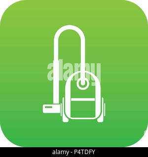 Vacuum cleaner icon digital green Stock Vector