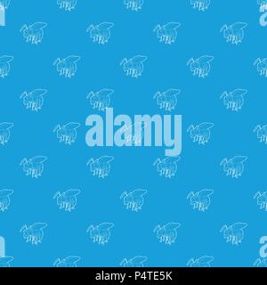 Wasp pattern vector seamless blue Stock Vector