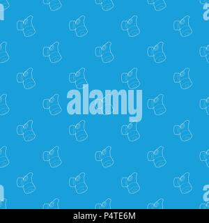 Respirator pattern vector seamless blue Stock Vector