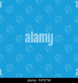 Disinfection house pattern vector seamless blue Stock Vector