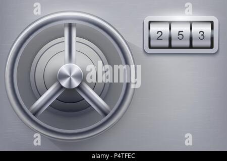 Safe with combination lock Stock Vector