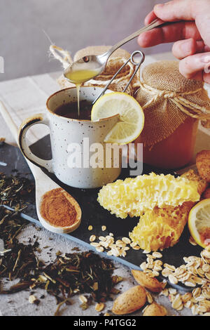 Healthy breakfast against common cold Stock Photo - Alamy