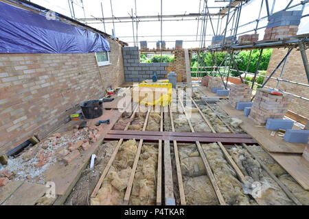 Building an extension on a home in the UK Stock Photo