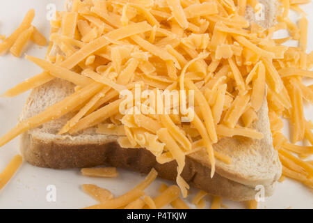 irish organic red cheddar grated cheese with reduced fat Stock Photo