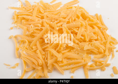 irish organic red cheddar grated cheese with reduced fat Stock Photo