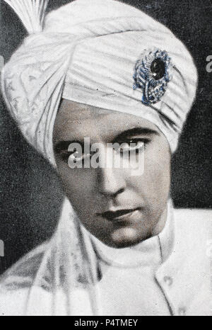 Jose Ramón Gil Samaniego, best known as Ramón Novarro (February 6, 1899 – October 30, 1968), was a Mexican film, stage and television actor, digital improved reproduction of an historical image Stock Photo