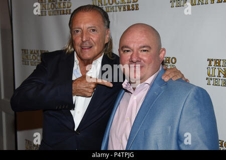 Armand Assante and Bakhodir Yuldashev attends the Premiere of 'The Man Who Unlocked The Universe' at The London West Hollywood on June 21, 2018 in West Hollywood, California. Stock Photo