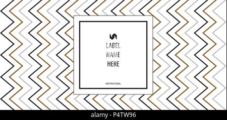 Minimalistic modern label for bottle of liquid soap, spirit, wine, water or other. Random text example. Vector Illustration. Stock Vector