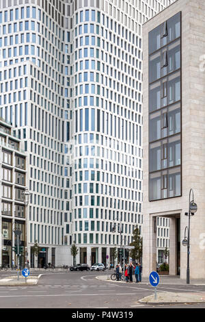 Berlin, Germany, Upper West and Tower Zoofenster Berlin in Kantstrasse in Berlin-Charlottenburg Stock Photo