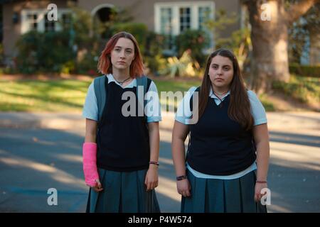 Original Film Title: LADY BIRD.  English Title: LADY BIRD.  Film Director: GRETA GERWIG.  Year: 2017.  Stars: SAOIRSE RONAN; BEANIE FELDSTEIN. Credit: SCOTT RUDIN PRODUCTIONS / Album Stock Photo