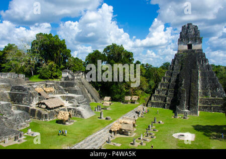 Tikal - Maya Ruins in the rainforest of Guatemala Stock Photo