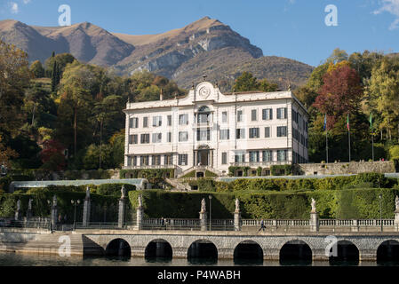 Villa Carlotta, Lake Como, Italy - October 27, 2017: Villa Carlotta on Shoreline of Lake Como, Italy. Stock Photo