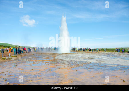 Geysir Strokkur - Biggest Geysir of Europe Stock Photo