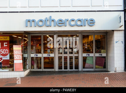 Reading, United Kingdom - June 22 2018:   The store front of Mothercare on Kings Road Stock Photo