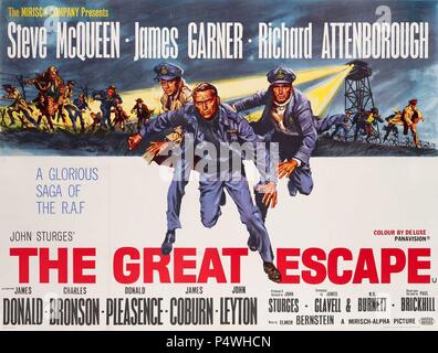 Original Film Title: THE GREAT ESCAPE.  English Title: THE GREAT ESCAPE.  Film Director: JOHN STURGES.  Year: 1963. Credit: MIRISCH/UNITED ARTISTS / Album Stock Photo