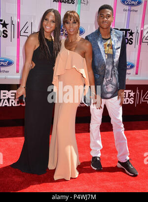 Holly Robinson Peete and Ryan Elizabeth Peete 045 at the arrival of the BET 14 Awards 2014 at the Nokia Theatre in Los Angeles. Holly Robinson Peete and Ryan Elizabeth Peete 045 ------------- Red Carpet Event, Vertical, USA, Film Industry, Celebrities,  Photography, Bestof, Arts Culture and Entertainment, Topix Celebrities fashion /  Vertical, Best of, Event in Hollywood Life - California,  Red Carpet and backstage, USA, Film Industry, Celebrities,  movie celebrities, TV celebrities, Music celebrities, Photography, Bestof, Arts Culture and Entertainment,  Topix, vertical,  family from from the Stock Photo