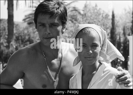 Alain Delon et Romy Schneider lors du tournage du film 'La Piscine Alain Delon et Romy Schneider lors du tournage du film 'La Piscine