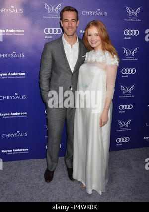 Kimberly Brook, James Van Der Beek  at the 13th Chrysalis Butterfly Ball in Brentwood Private Mandeville Canyon state in Los Angeles.Kimberly Brook, James Van Der Beek 147 ------------- Red Carpet Event, Vertical, USA, Film Industry, Celebrities,  Photography, Bestof, Arts Culture and Entertainment, Topix Celebrities fashion /  Vertical, Best of, Event in Hollywood Life - California,  Red Carpet and backstage, USA, Film Industry, Celebrities,  movie celebrities, TV celebrities, Music celebrities, Photography, Bestof, Arts Culture and Entertainment,  Topix, vertical,  family from from the year  Stock Photo