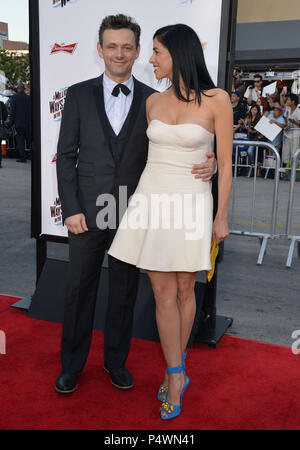 Michael Sheen, Sarah Silverman  at the A Million Ways to Die in the West  at the Westwood Village Theatre in Los Angeles.Michael Sheen, Sarah Silverman 041 ------------- Red Carpet Event, Vertical, USA, Film Industry, Celebrities,  Photography, Bestof, Arts Culture and Entertainment, Topix Celebrities fashion /  Vertical, Best of, Event in Hollywood Life - California,  Red Carpet and backstage, USA, Film Industry, Celebrities,  movie celebrities, TV celebrities, Music celebrities, Photography, Bestof, Arts Culture and Entertainment,  Topix, vertical,  family from from the year , 2014, inquiry  Stock Photo