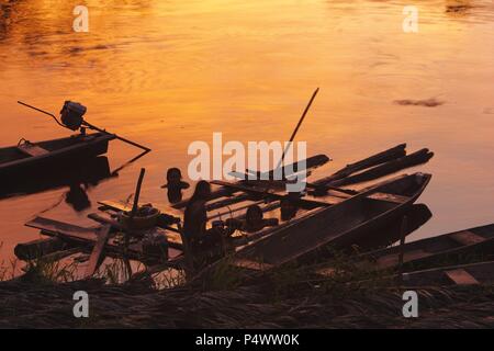 Buenos Aires native community. Pacaya Samiria National Reserve. Amazon Basin. Loreto. Peru. Stock Photo