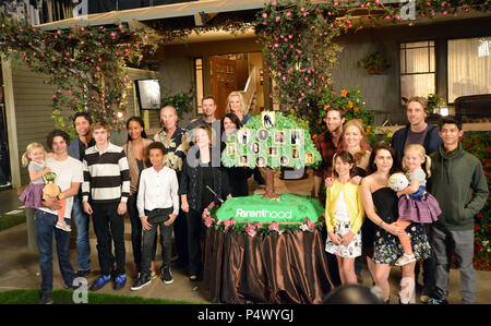Max Burkholder, Ray Romano, Miles Heizer, Joy Bryant, Tyree Brown, Craig T. Nelson, Bonnie Bedelia, Lauren Graham, Peter Krause, Monica Potter, Sam Jaeger, Erika Christensen, Mae Whitman, Savannah Paige Rae, Dax Shepard and Xolo Mariduena   at ParentHood 100th Episode at the Universal Lot Stage 43 on Nov. 7, 2014 in Los Angeles.Max Burkholder, Ray Romano, Miles Heizer, Joy Bryant, Tyree Brown, Craig T. Nelson, Bonnie Bedelia, Lauren Graham, Peter Krause, Monica Potter, Sam Jaeger, Erika Christensen, Mae Whitman, Savannah Paige Rae, Dax Shepard and Xolo Mariduena 157  Event in Hollywood Life -  Stock Photo