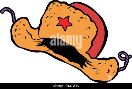 Russian ushanka hat with a star. isolate on white background Stock Vector