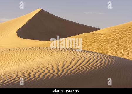 Dunes in Erg Lihoudi Desert. M'Hamid. Morocco. Stock Photo