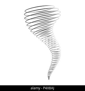 tornado icon vector, cyclone, hurricane design isolated on white Stock Vector