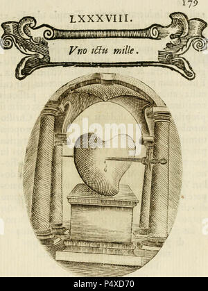 'Francisci Ponae Cardiomorphoseos, siue, Ex corde desumpta emblemata sacra' (1645) Stock Photo