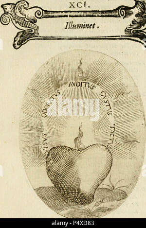 'Francisci Ponae Cardiomorphoseos, siue, Ex corde desumpta emblemata sacra' (1645) Stock Photo