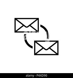 Email synchronize Icon. Email sync symbol Stock Vector