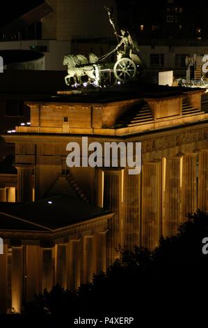 Brandenburg Gate, Berlin. Architect: Carl Gotthard Langhans Stock Photo ...