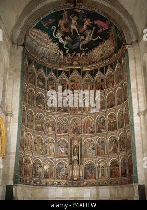 Spain. Salamanca. Old Cathedral. Main Altarpiece by Dello Delli (1404-1466). Stock Photo