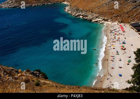 Beach outside Himara. Republic of Albania. Stock Photo