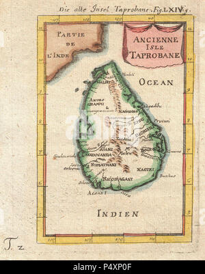1686 Mallet Map of Ceylon or Sri Lanka (Taprobane) - Geographicus - Taprobane-mallet-1686. Stock Photo