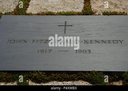 John Fitzgerald Kennedy (1917-1963). 35th President of the United States (1961-1963). Grave in Arlington National Cemetery. United States. Stock Photo