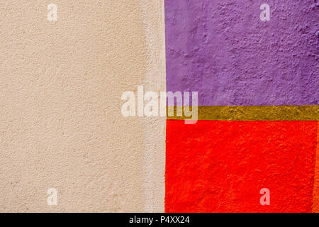 Colorful freshly painted wall fragment Stock Photo