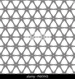 Seamless pattern in black and white in average lines. Stock Vector