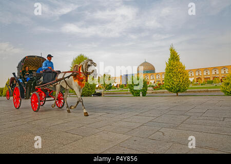 Isfahan Imam Square carriage ride Stock Photo