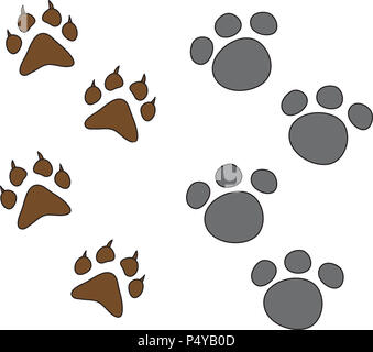 paw print of animal illustration Stock Photo